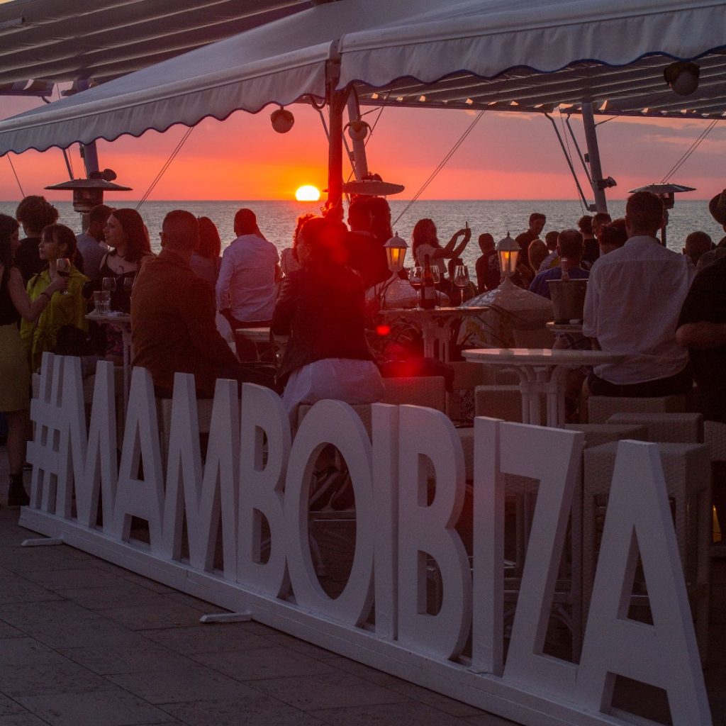party over sunset at Mambo Ibiza.